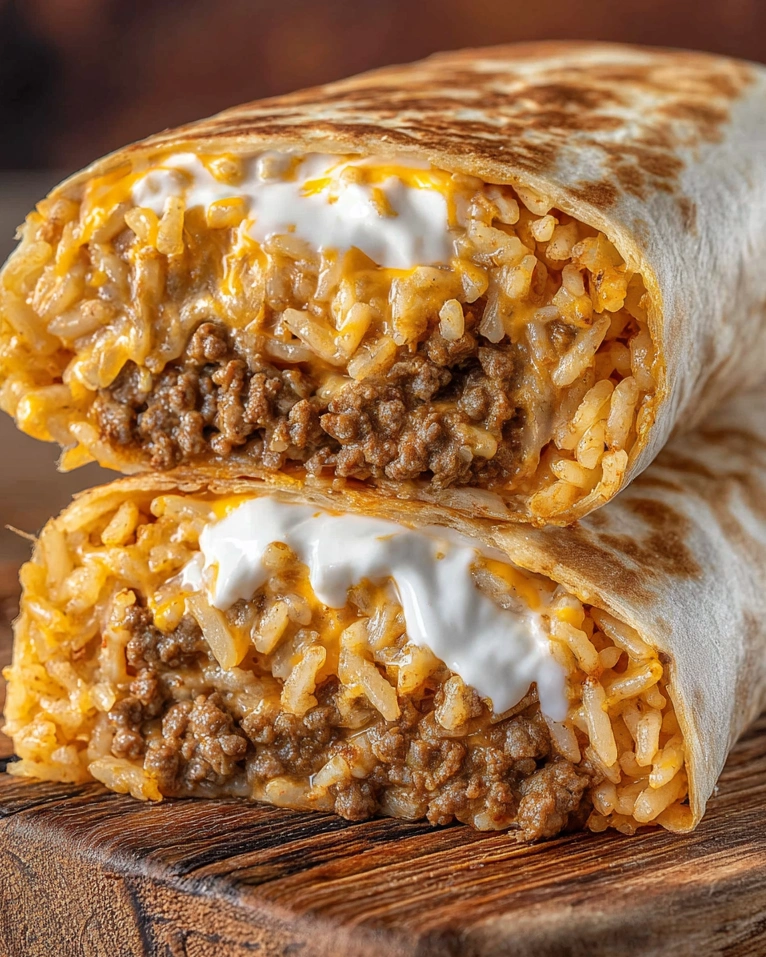 A cheesy quesarito from Taco Bell.