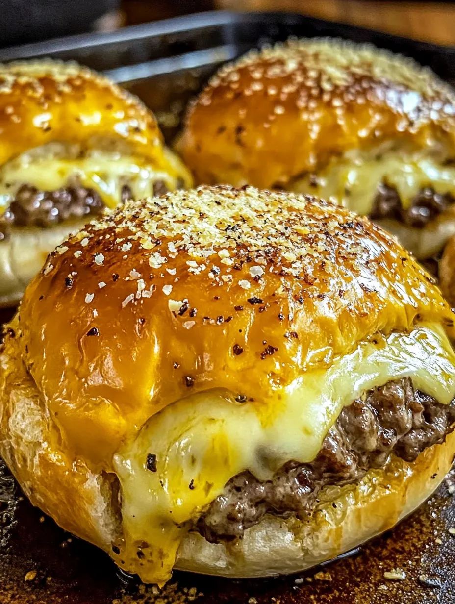 Garlic Parmesan Cheeseburger Bombs.