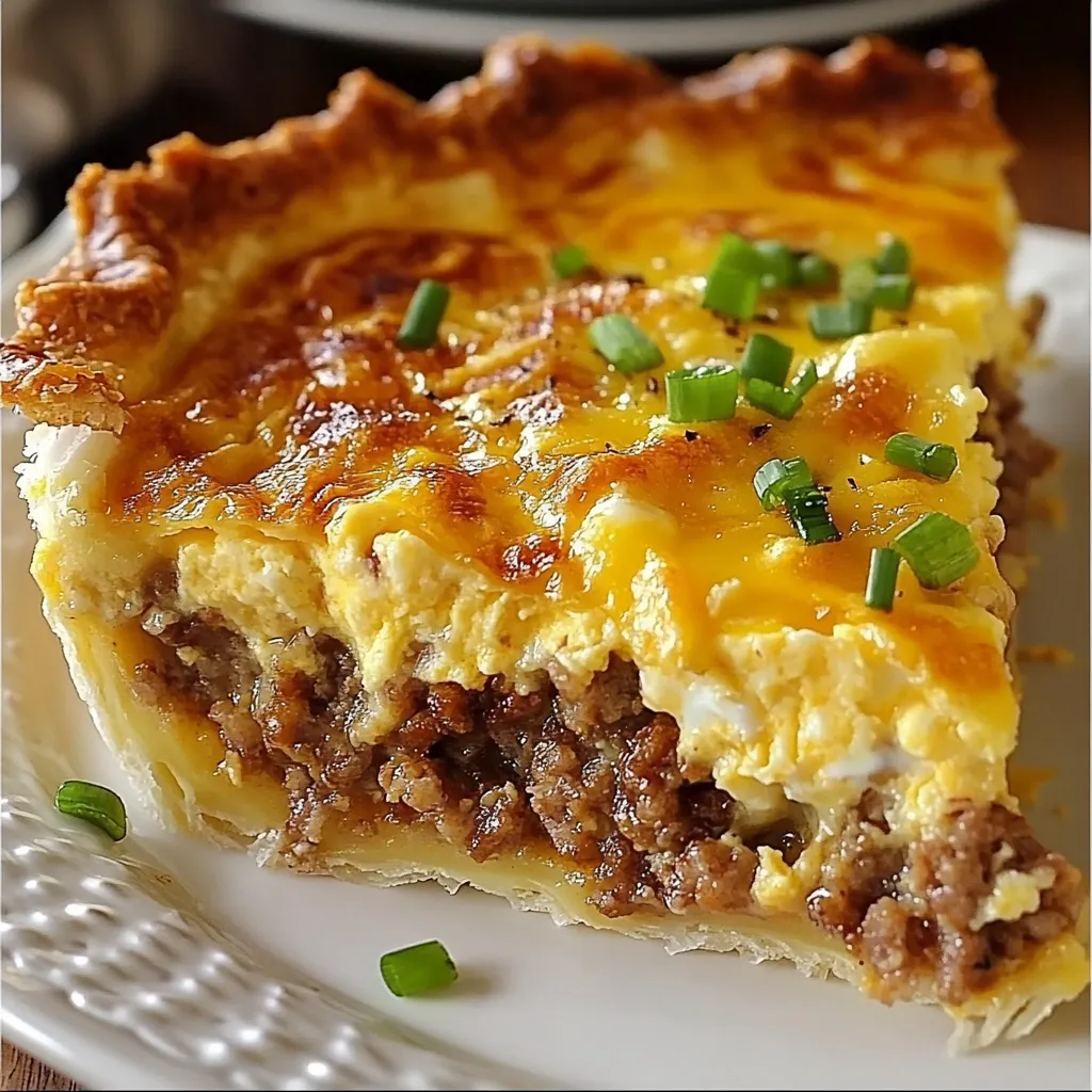 A slice of Monterey sausage pie.