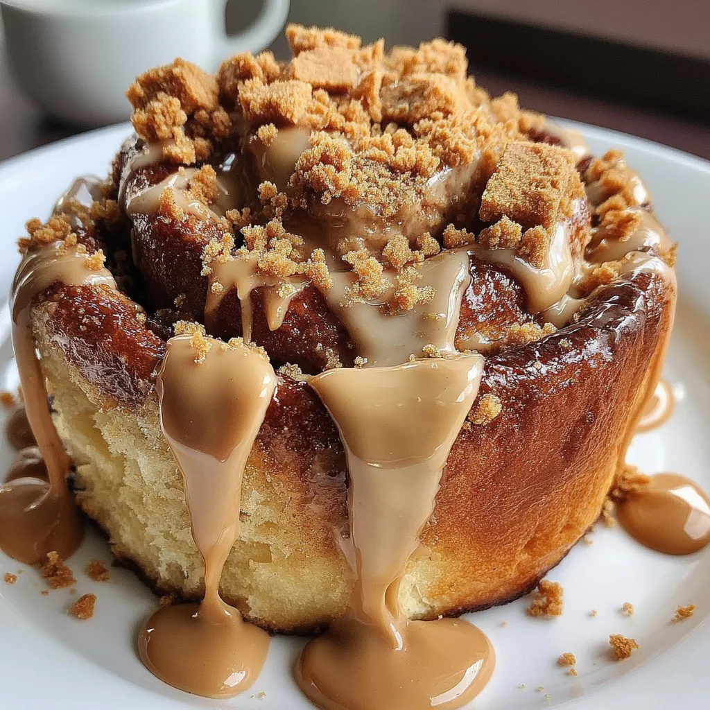 A plate of cinnamon rolls with icing.