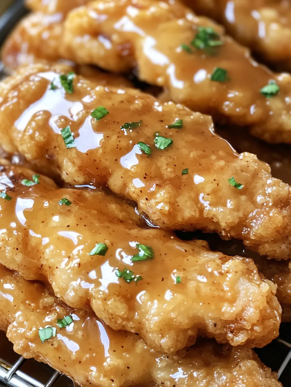 A plate of hot honey chicken.