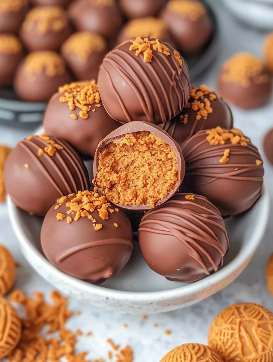 A bowl of chocolate truffles with orange sprinkles.