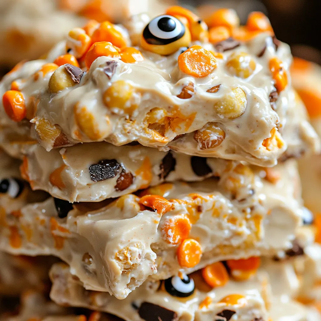 A stack of Halloween Eyeball Jello Shots.