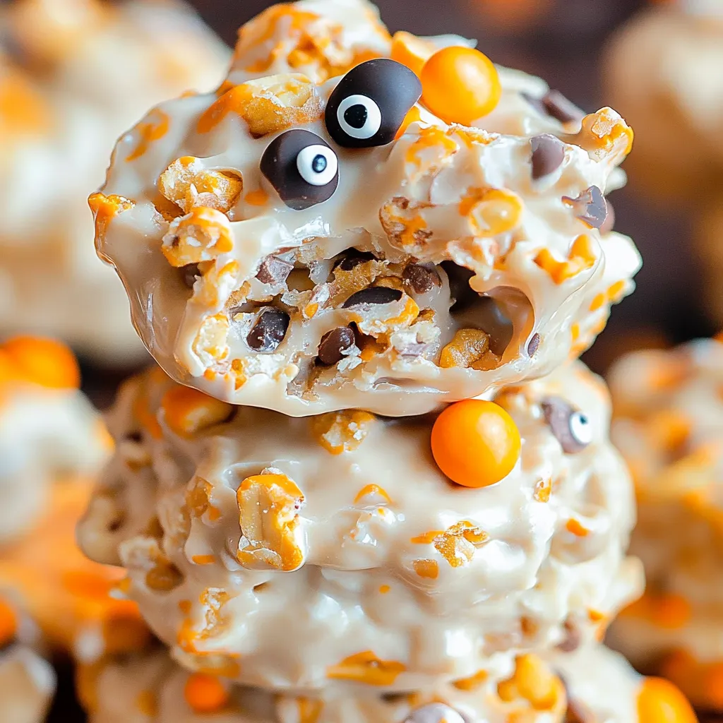 A stack of Halloween Eyeball Jello Shots.