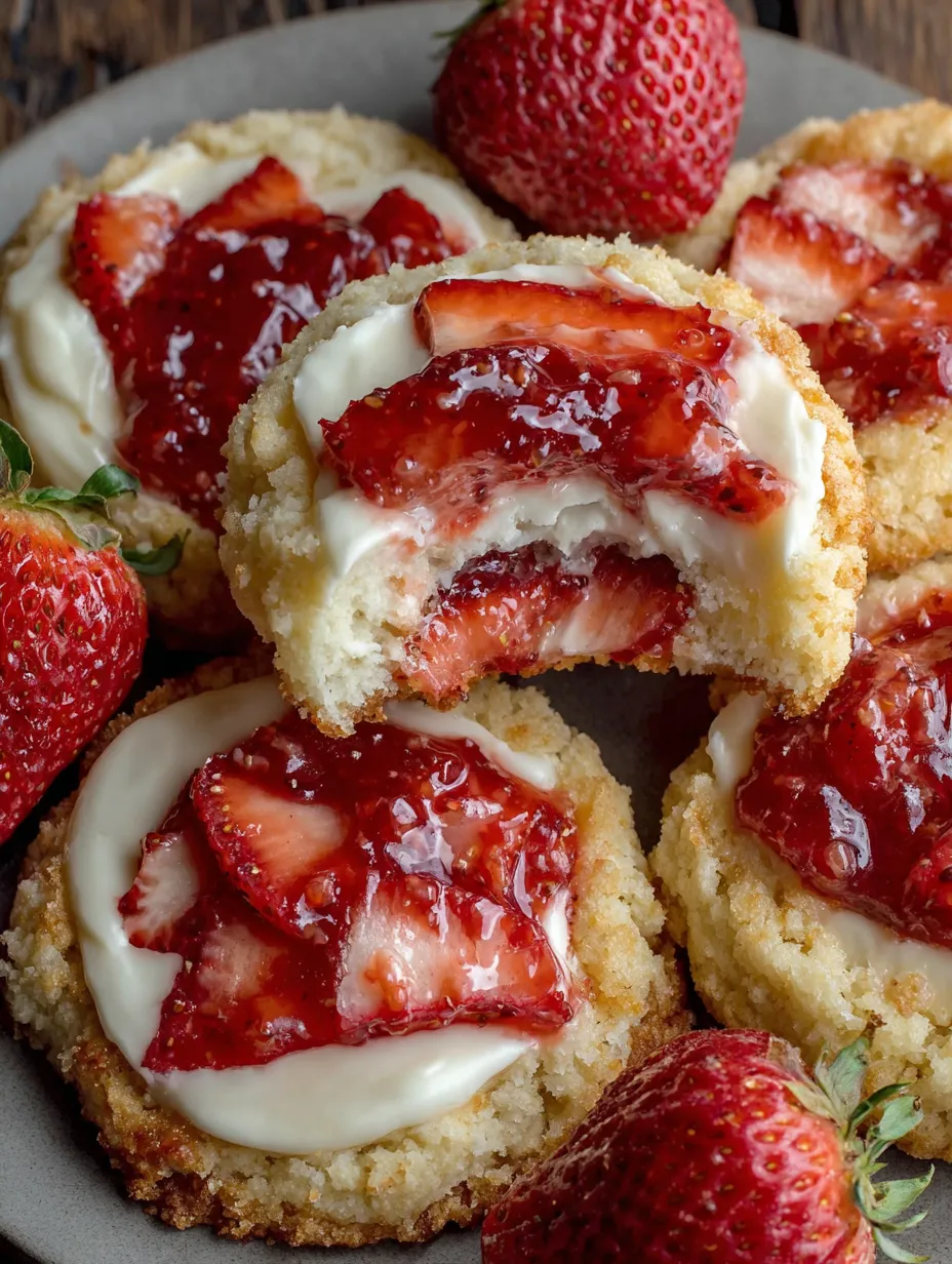 Strawberry Cheesecake Cookies.