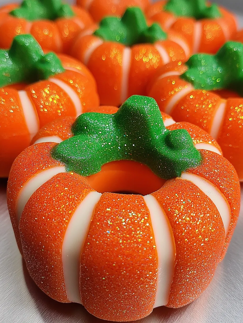 A close up of a pumpkin spice donut soap.