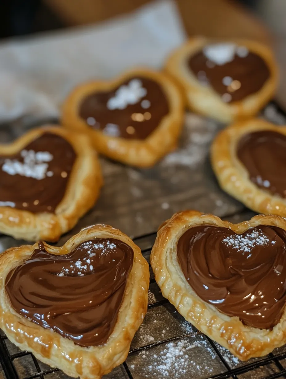 Nutella Puff Pastry Hearts.