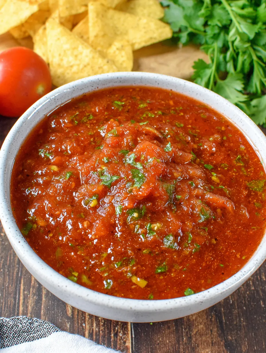 A bowl of salsa with tomatoes and jalapenos.