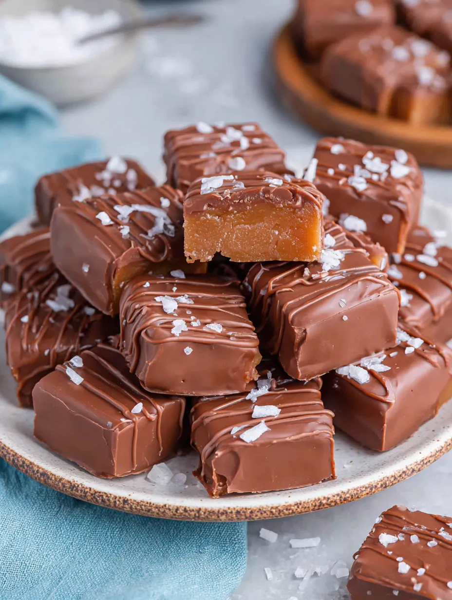 A plate of butterscotch squares.