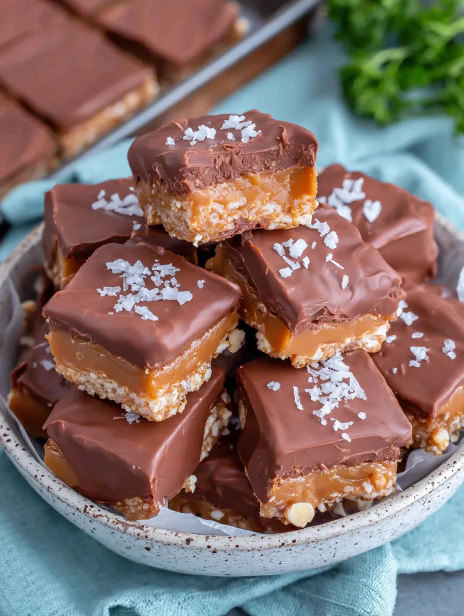 A plate of butterscotch squares.