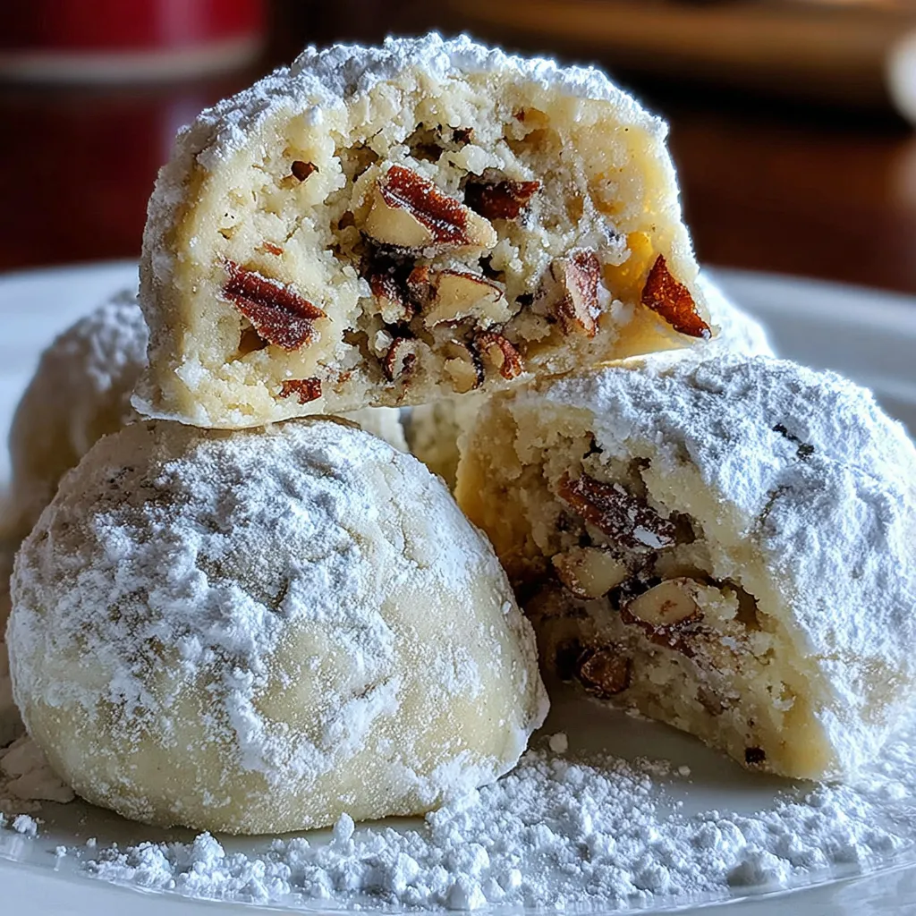 Buttery Pecan Snowball Cookies.