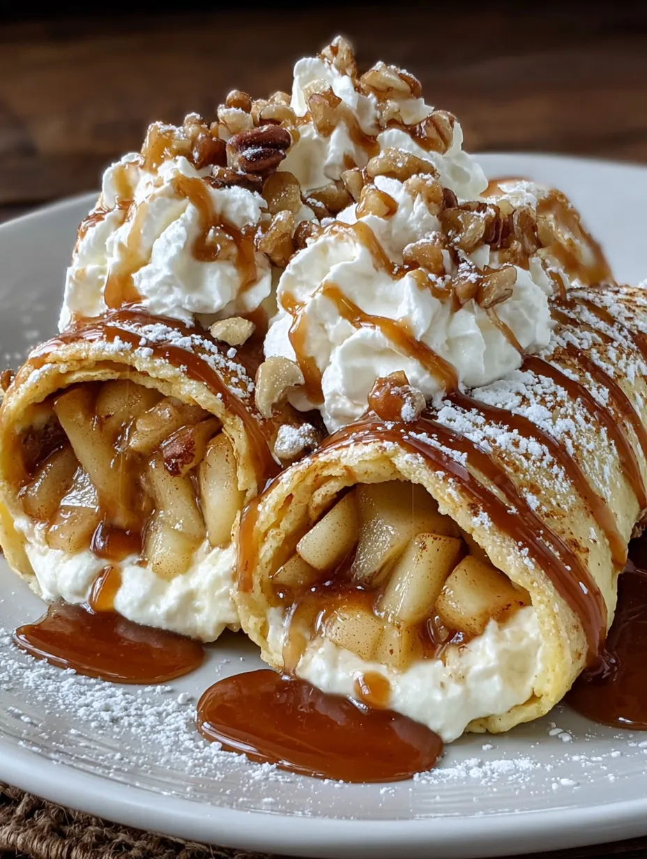 A plate of apple cinnamon roll-ups.