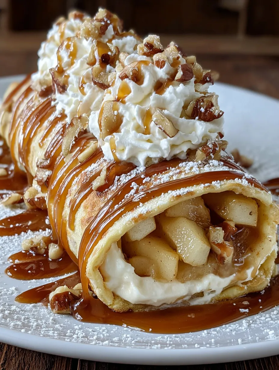 A delicious apple cinnamon roll-up.