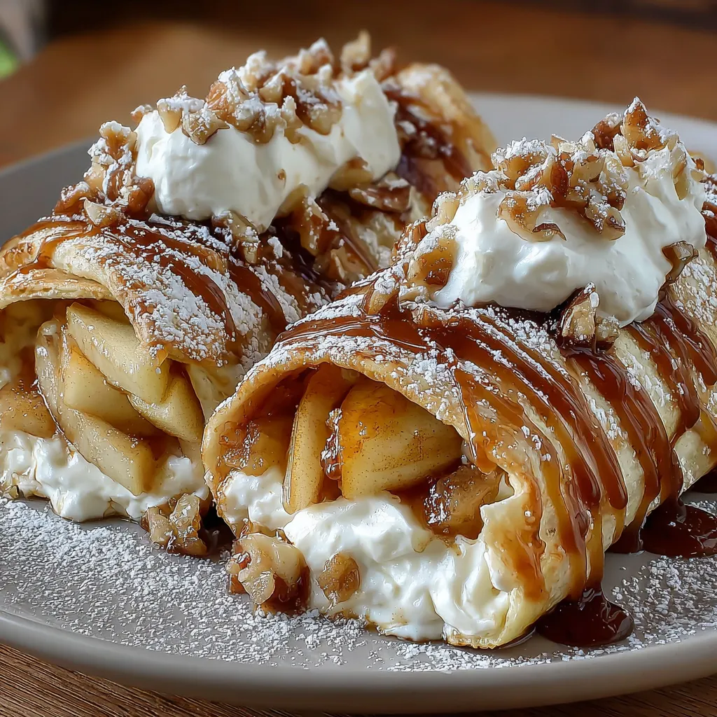 A plate of apple cinnamon roll-ups.