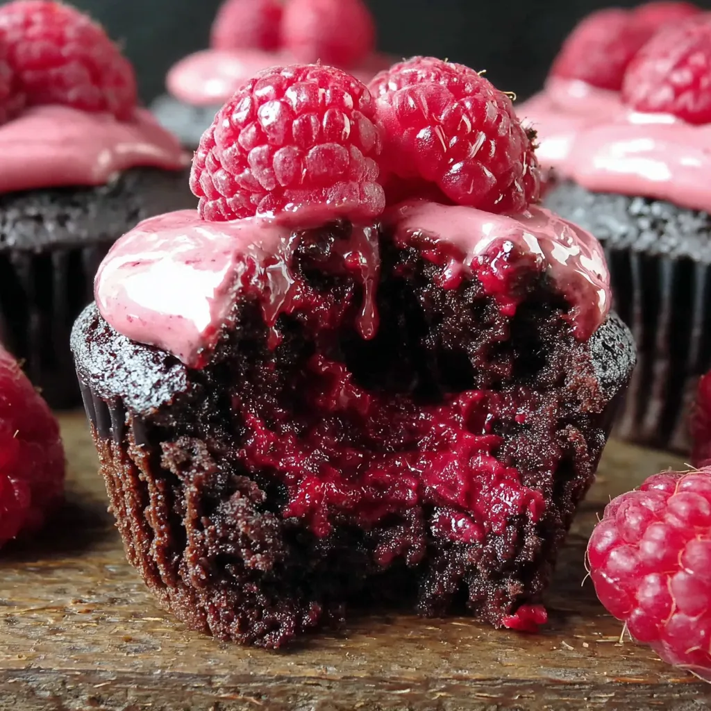 A close up of a cupcake with a bite taken out of it.