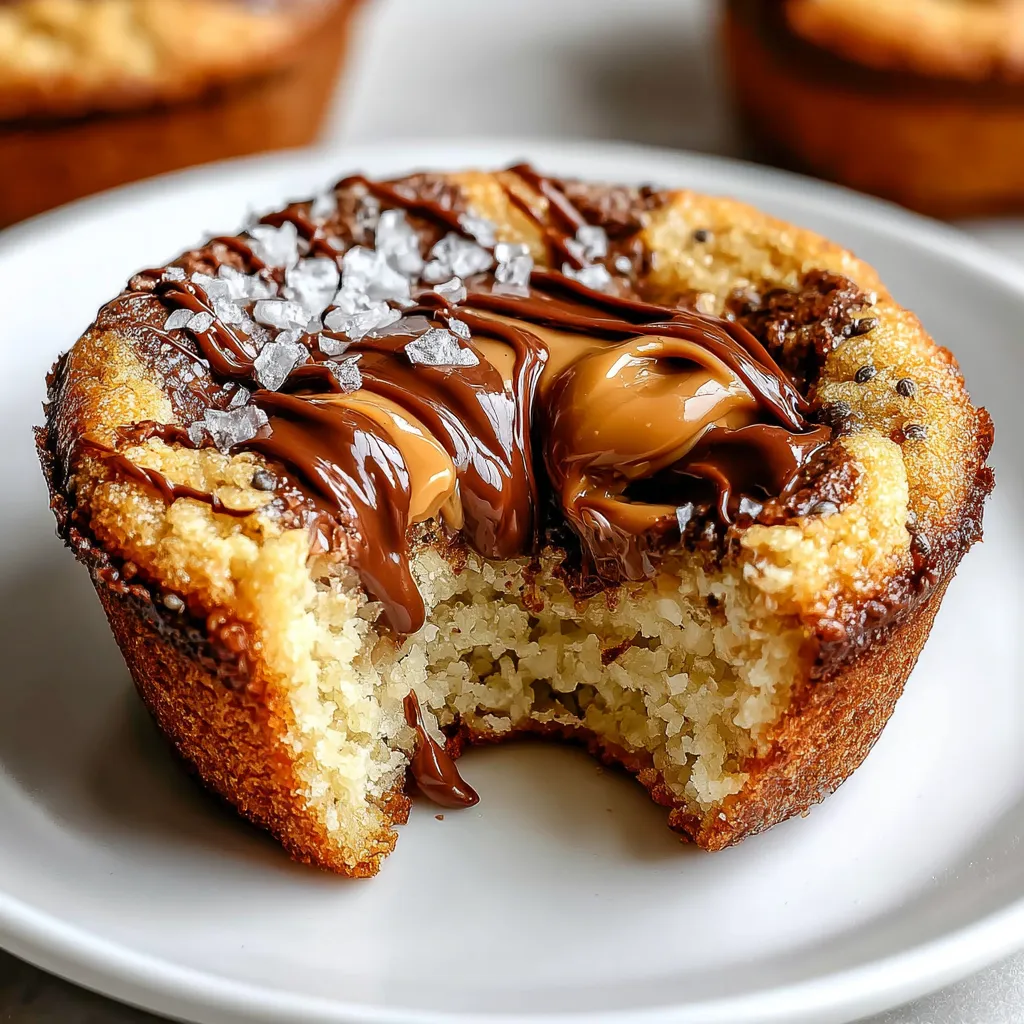 A chocolate chip cookie with chocolate drizzled on top.