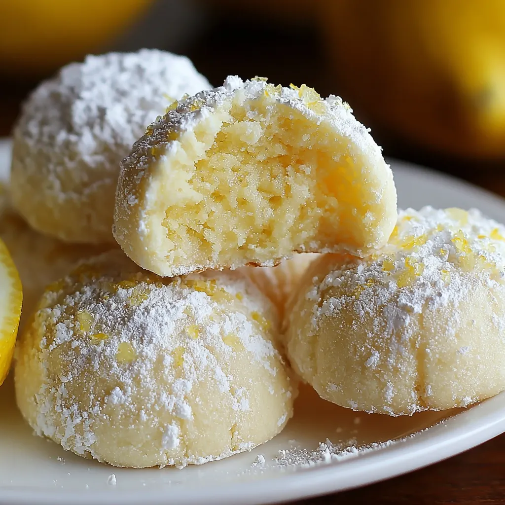 Lemon Meltaways on a plate.