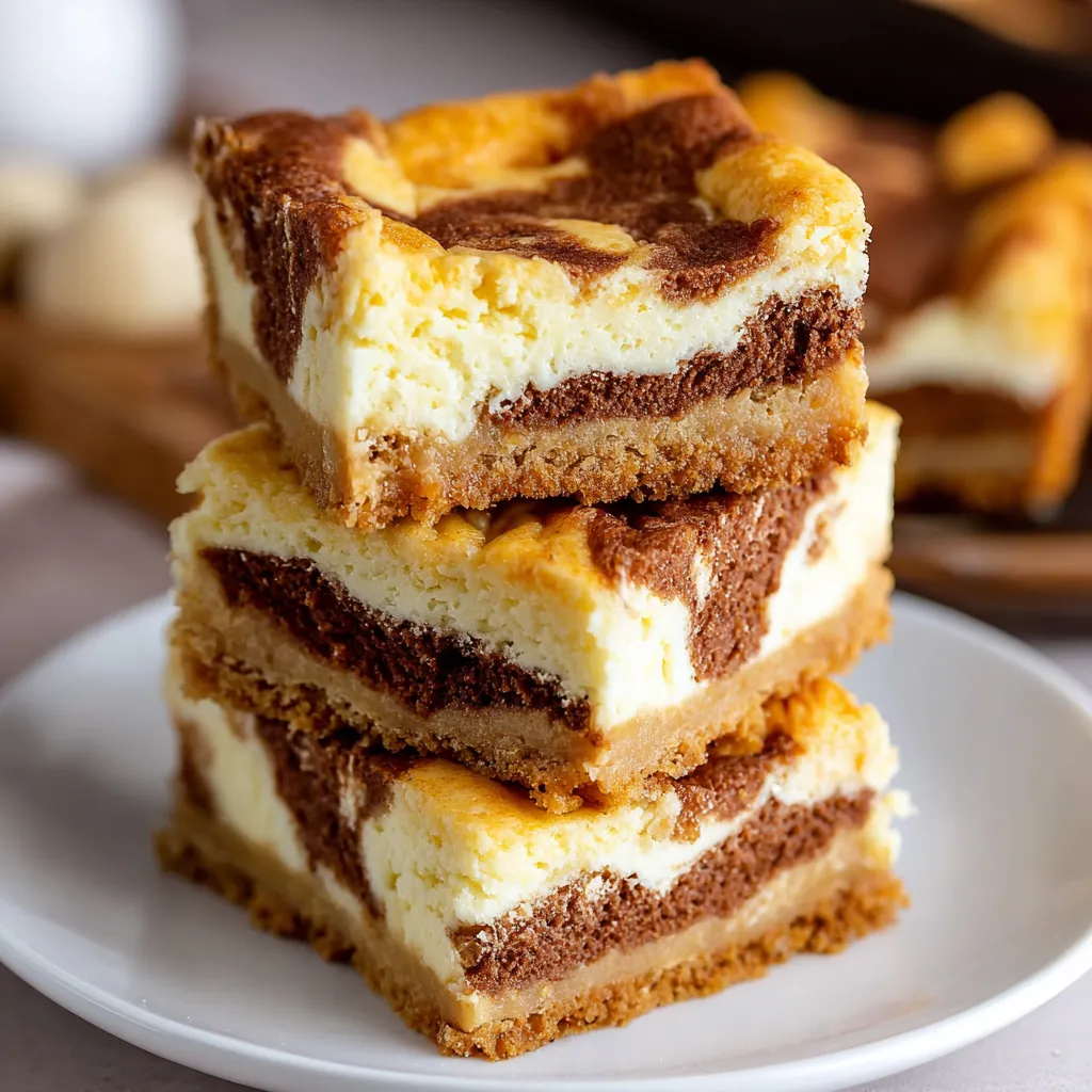 A stack of swirl bars with a creamy filling.