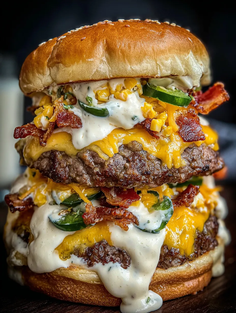 A jalapeno popper smash burger recipe.
