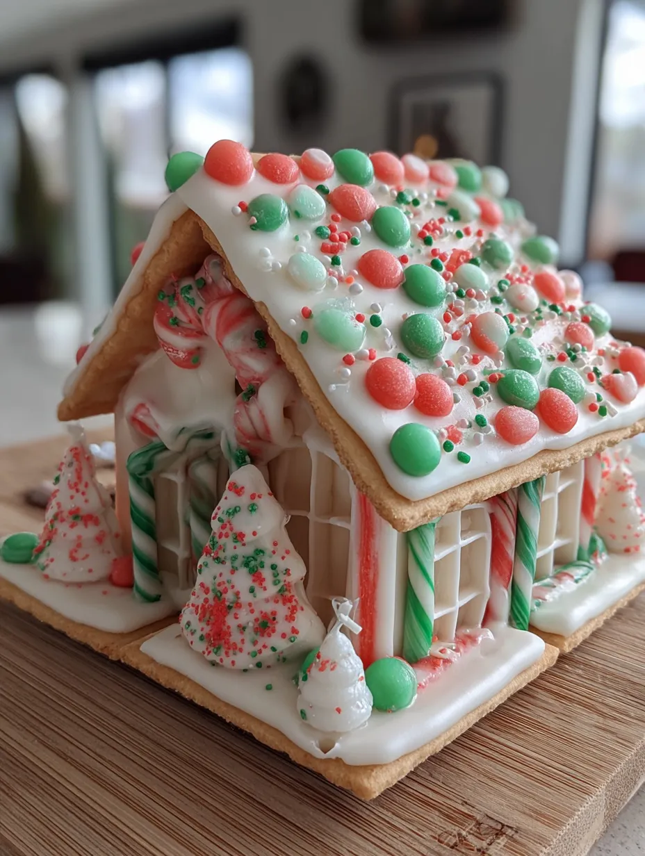 A gingerbread house made from pop tarts.