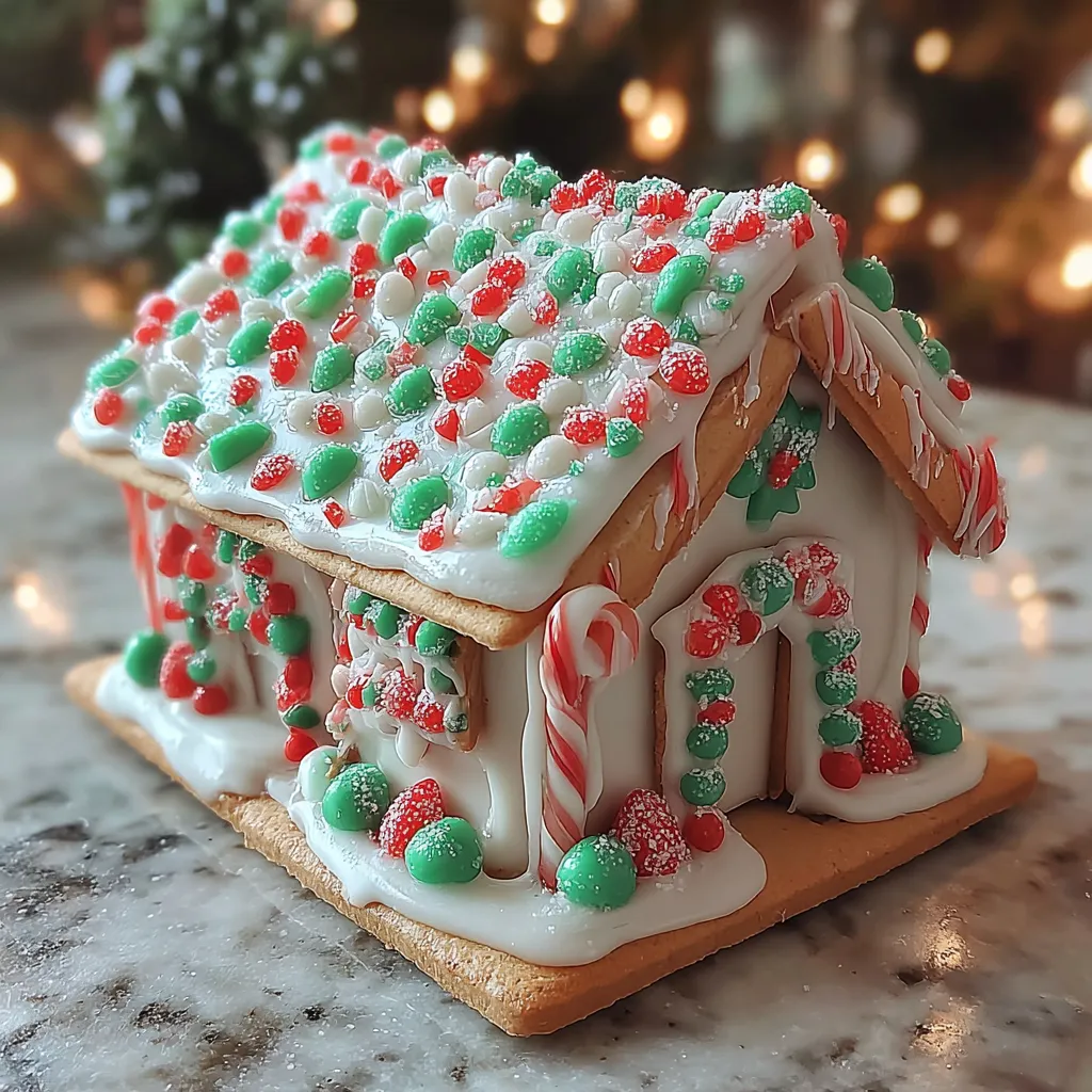 A gingerbread house made out of pop tarts.