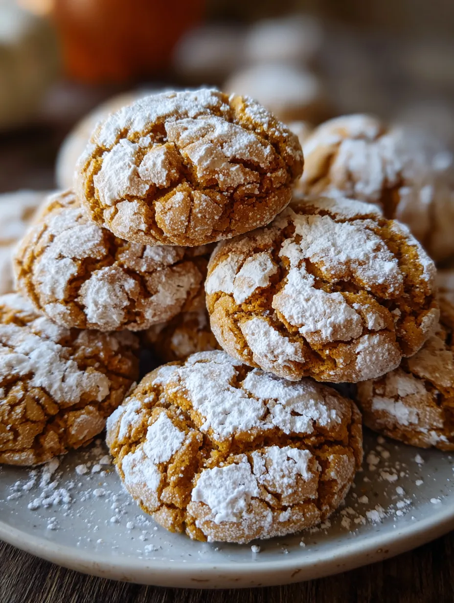 Pumpkin Crinkle Cookies.