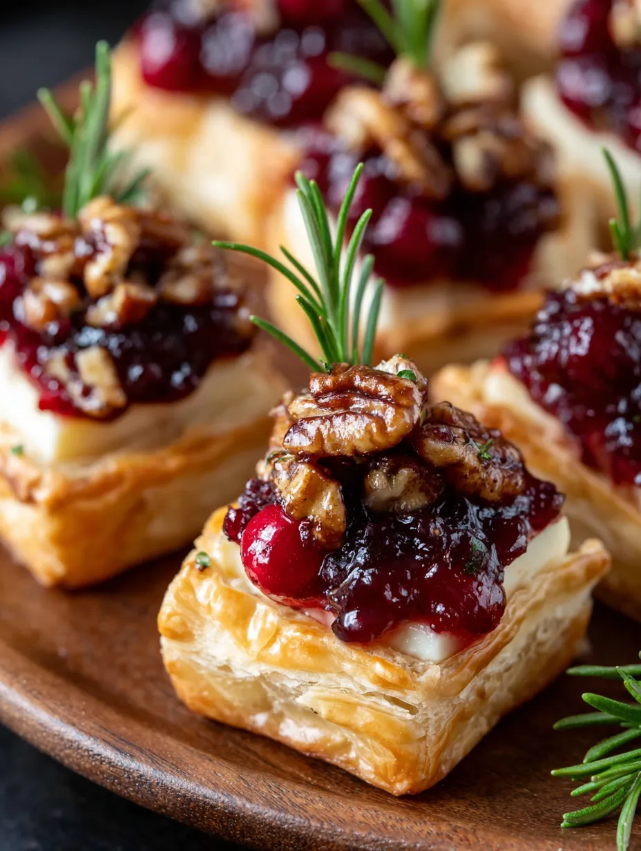 Baked Cranberry Brie Bites.