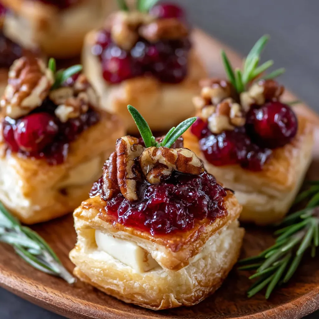 Baked Cranberry Brie Bites.