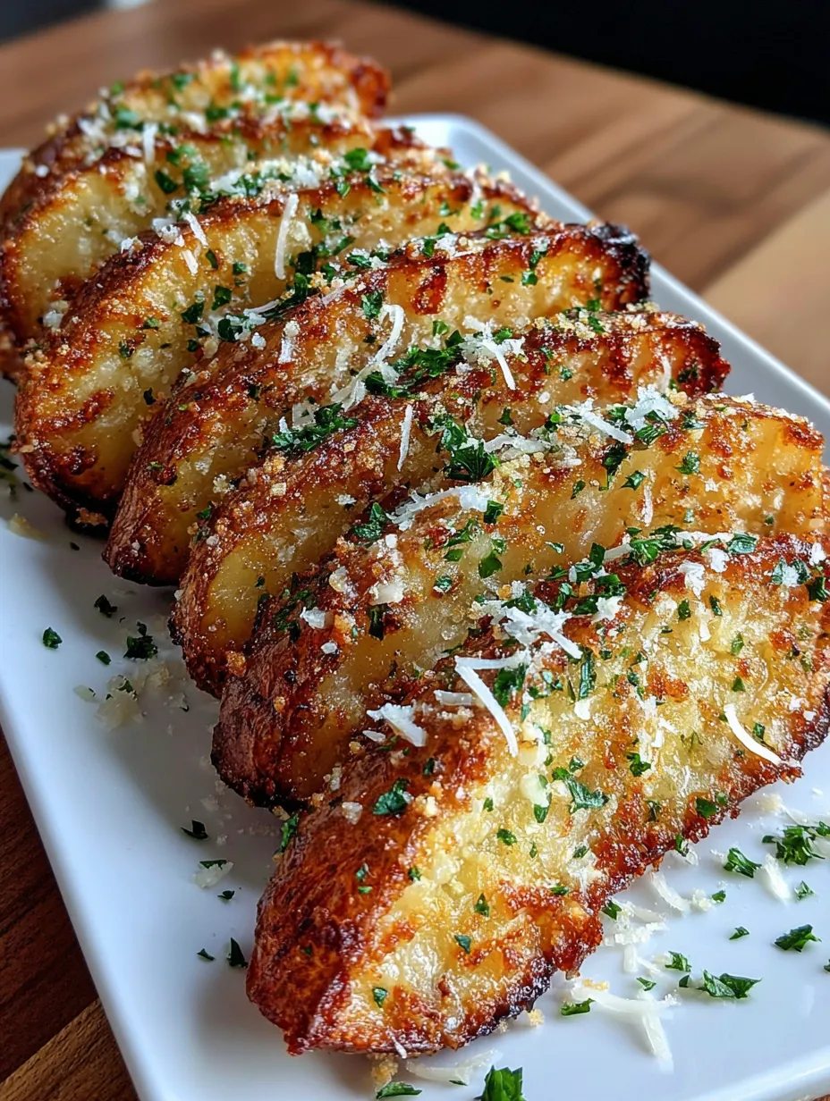 Baked garlic parmesan potato wedges.