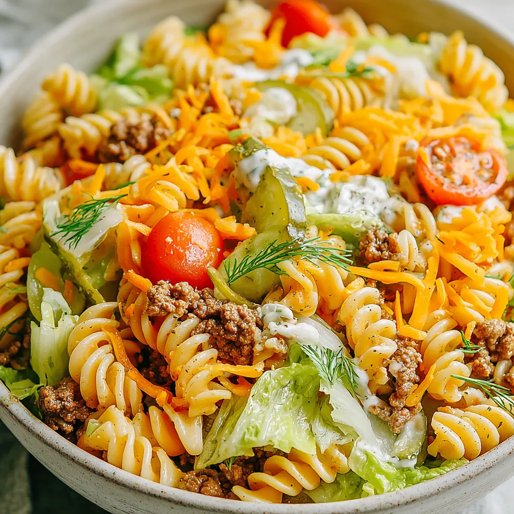 A bowl of pasta salad with tomatoes and cheese.