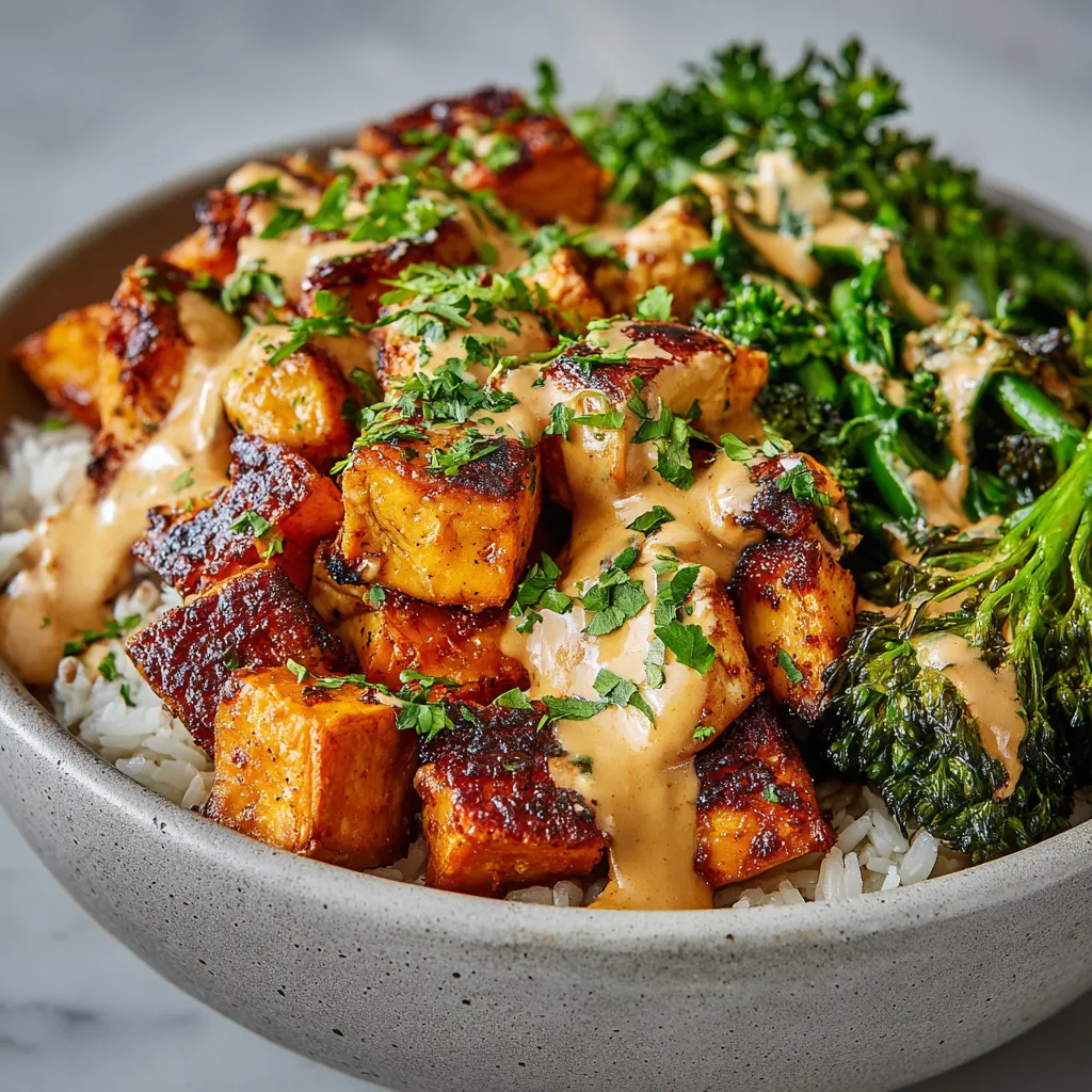 A bowl of roasted chicken and sweet potatoes.