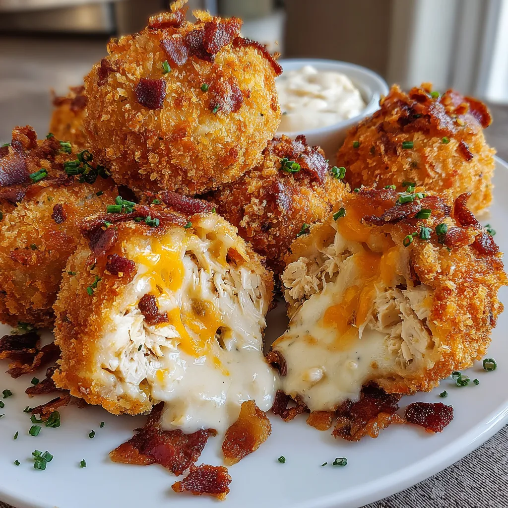 Crispy Ranch Chicken Bacon Cheese Balls.