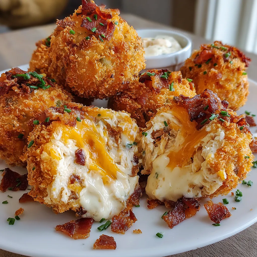 Crispy Ranch Chicken Bacon Cheese Balls.