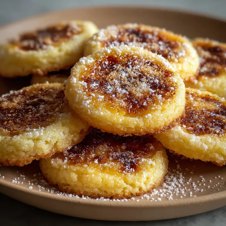 A plate of cookies with a brown sugar topping.