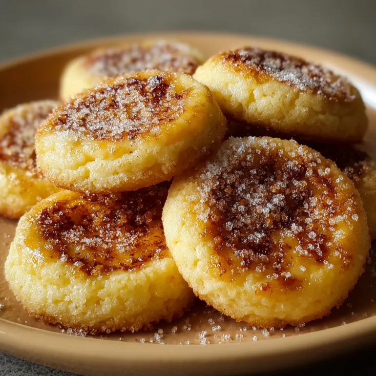 A plate of cookies with sugar on top.