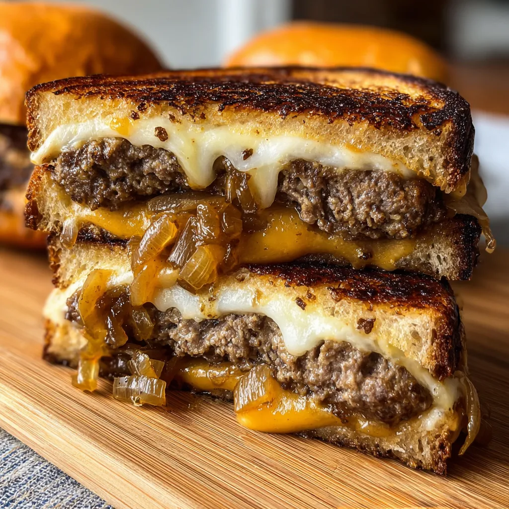 A sandwich with meat and cheese on a bun.