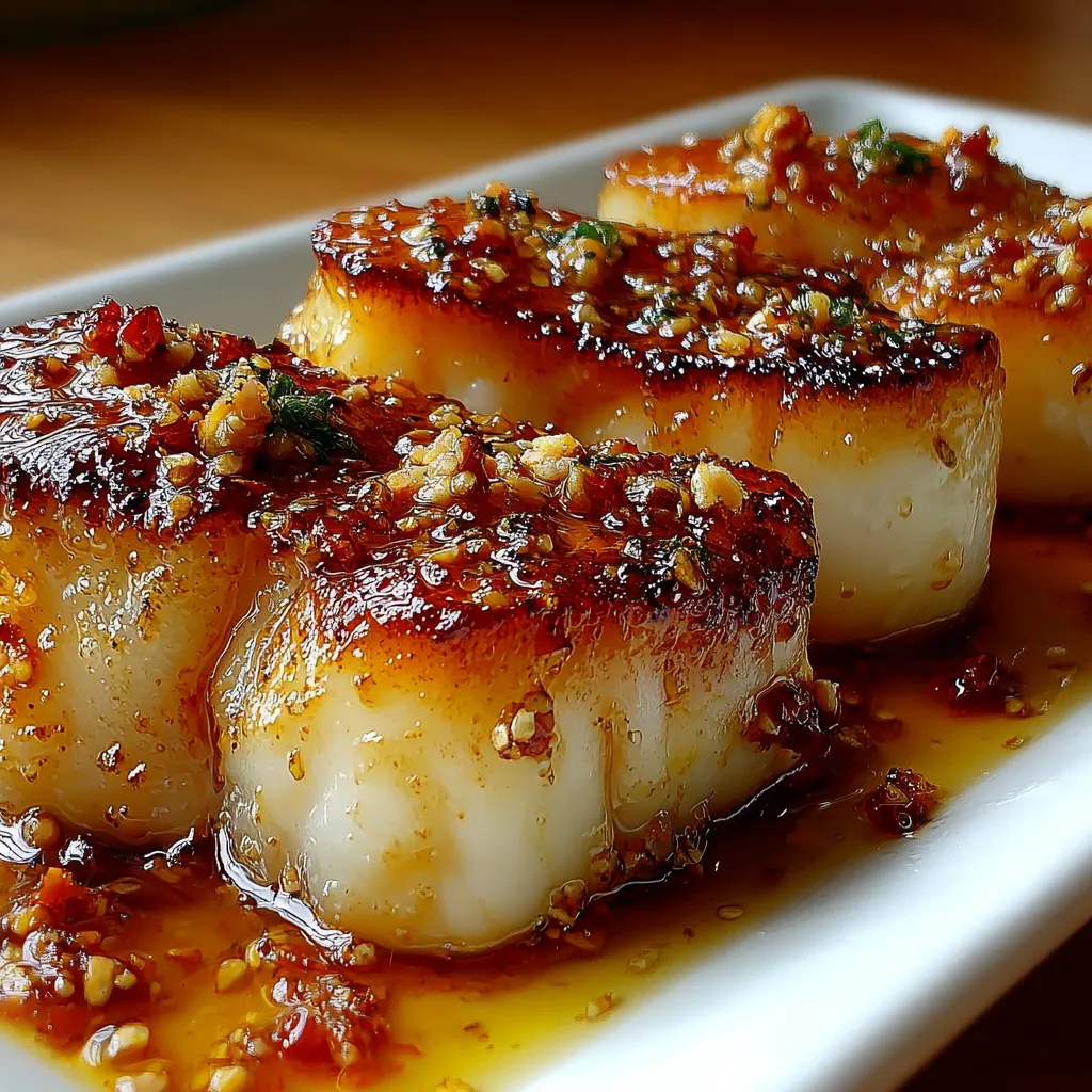 Baked honey marinated cod.