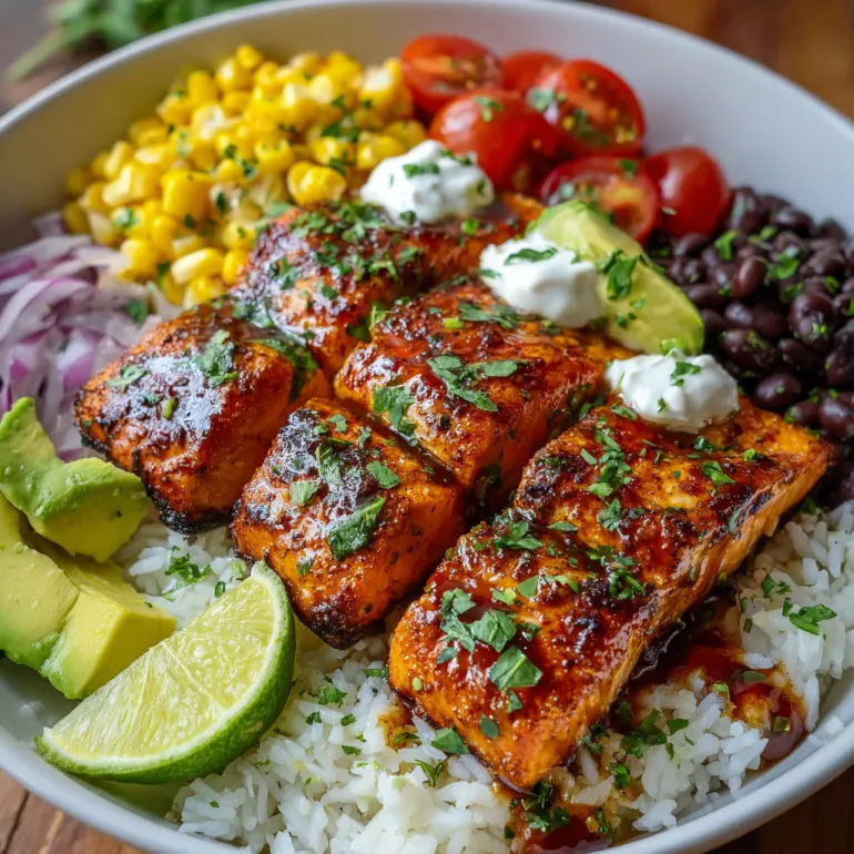 A bowl of food with chicken, rice, tomatoes, and avocado.