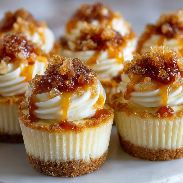 Vanilla bean crème brûlée cheesecake cupcakes.