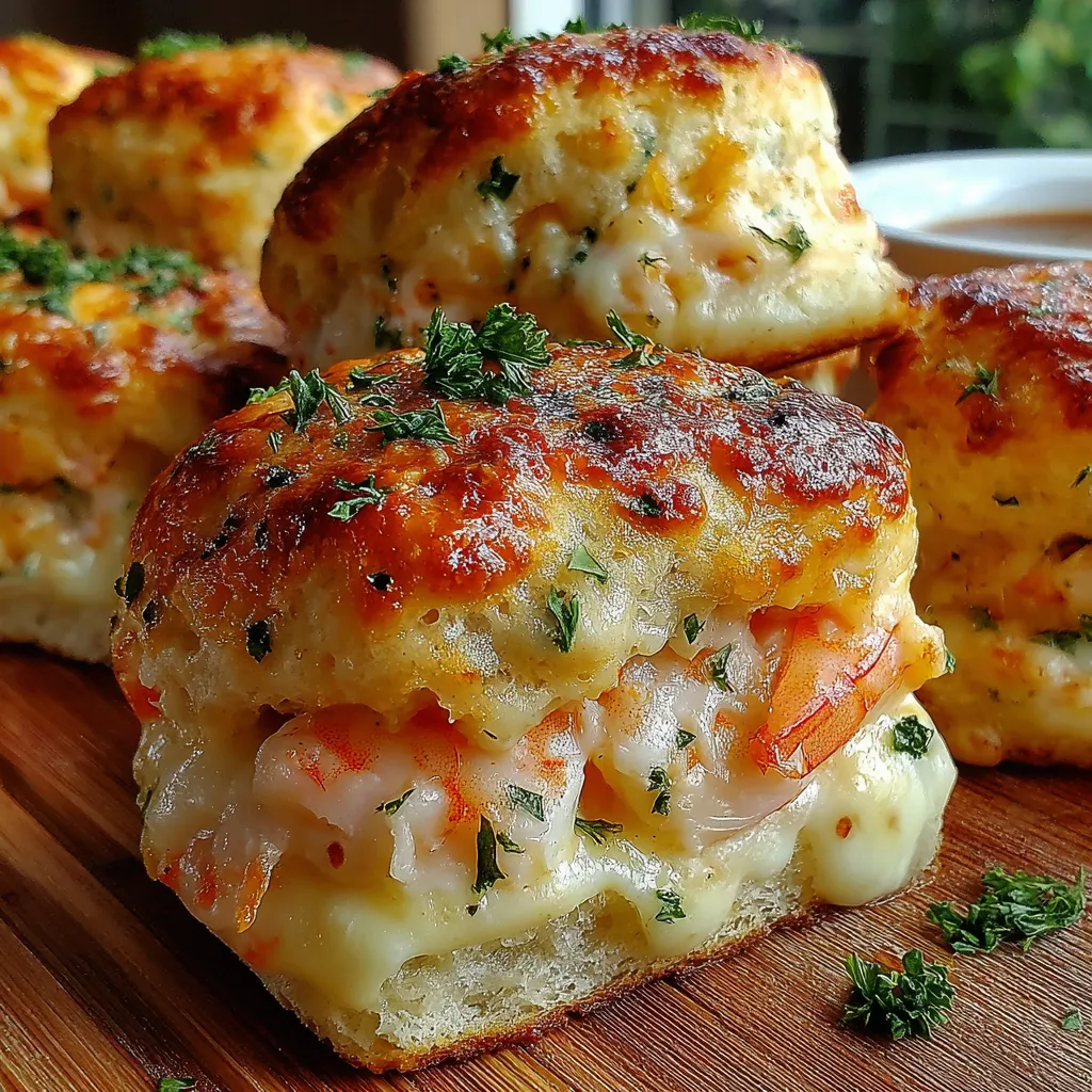 A plate of shrimp crab biscuits.