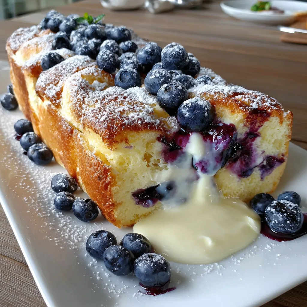 A slice of cottage cheese blueberry cloud bread.