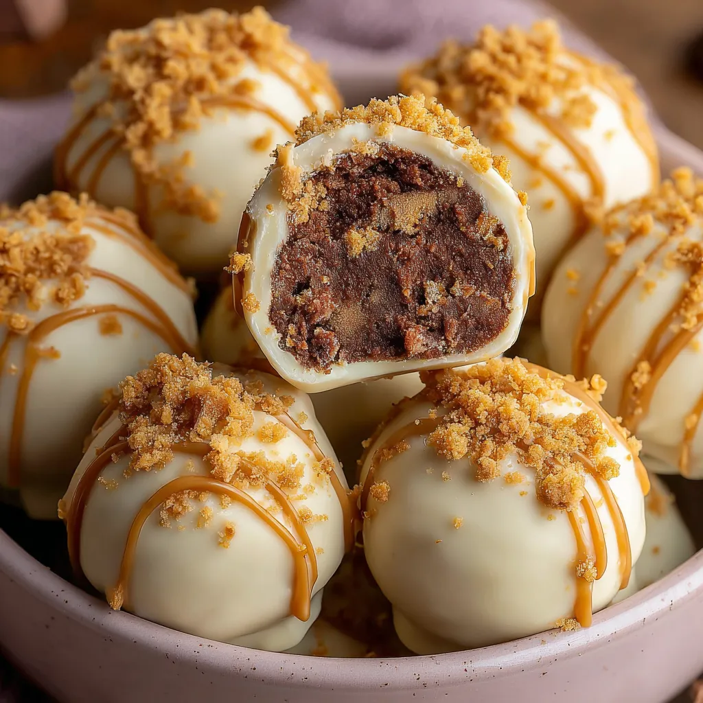 A bowl of Biscoff truffles.