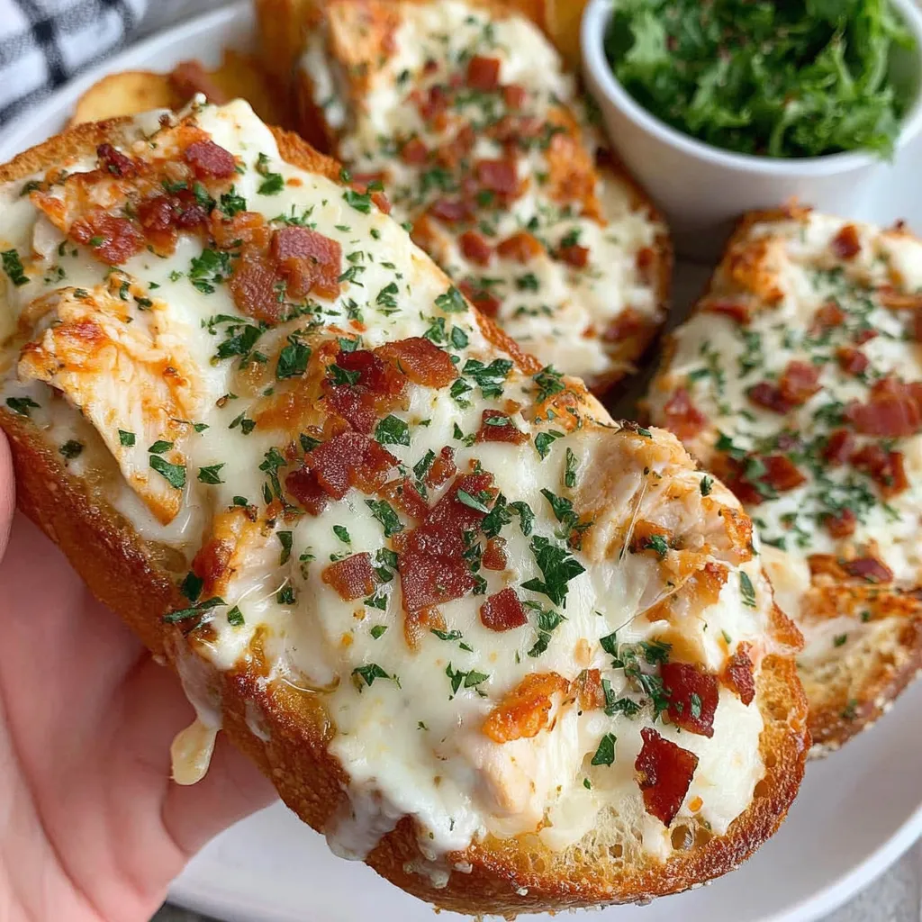 A person is holding a piece of garlic chicken toast.