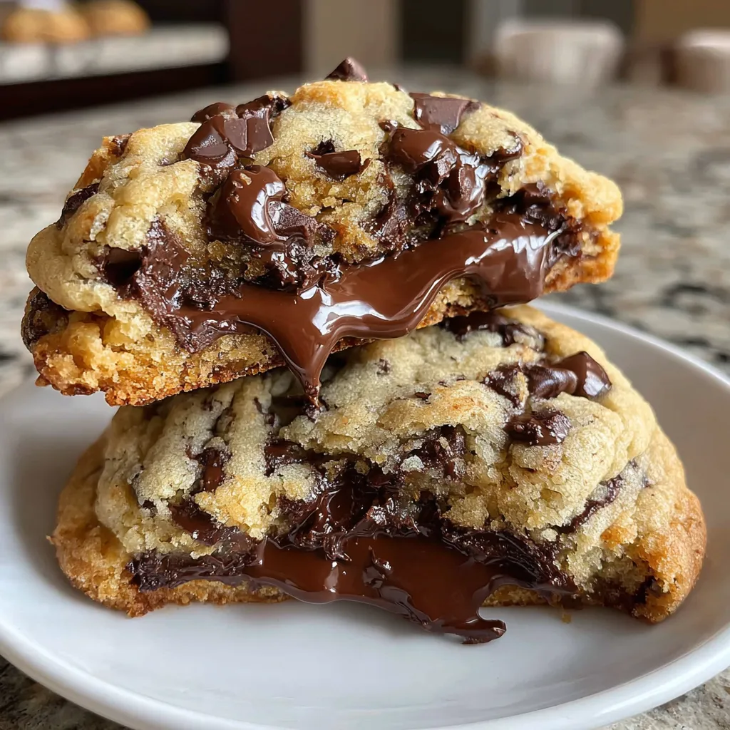Chocolate chip cookies on a plate.