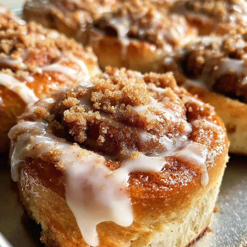 A plate of brown butter cinnamon rolls.