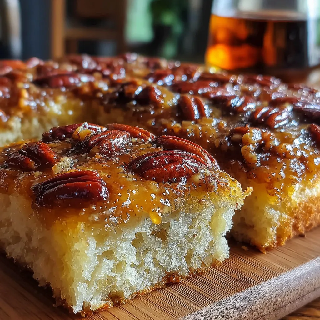 A slice of pecan focaccia bread.