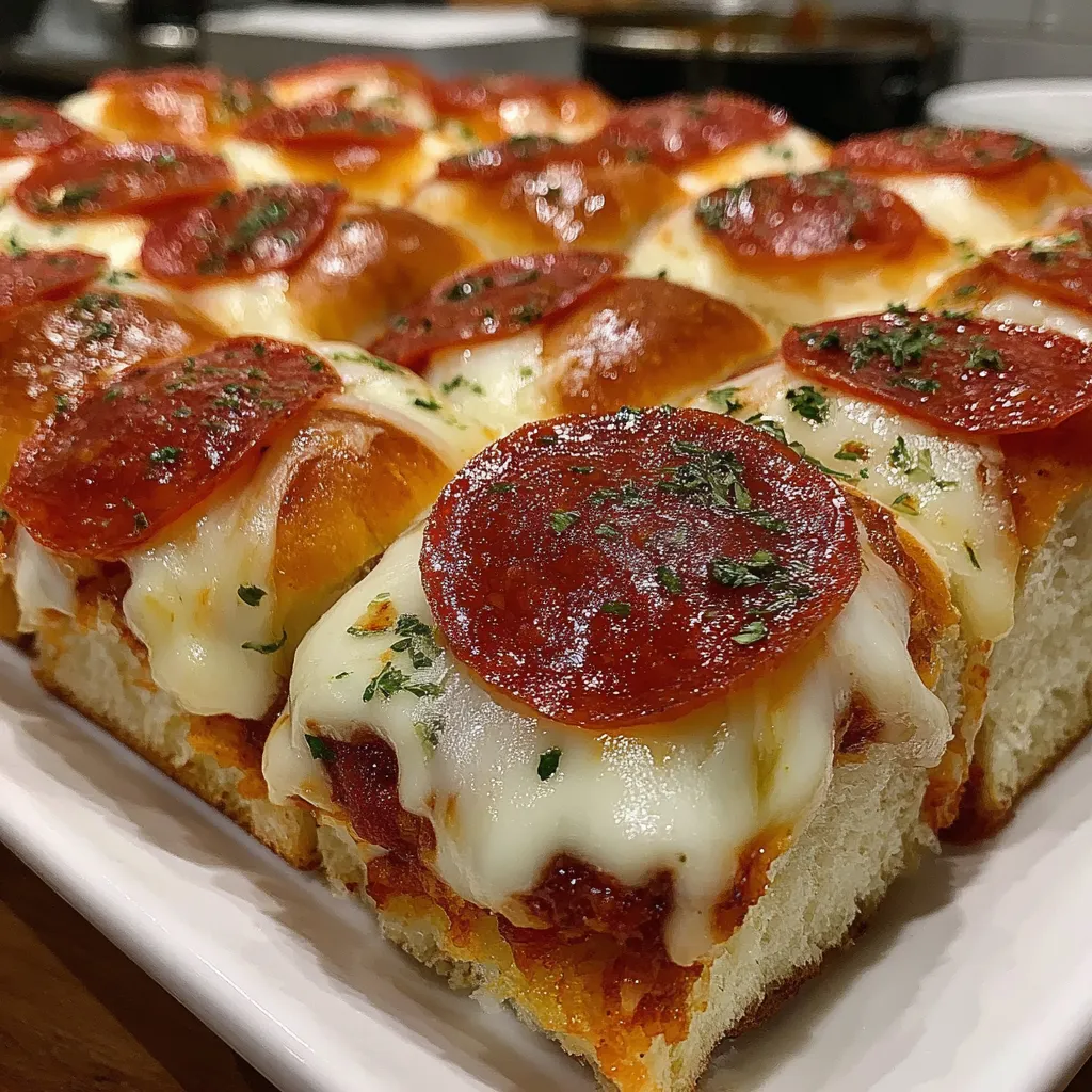A plate of pizza sliders.
