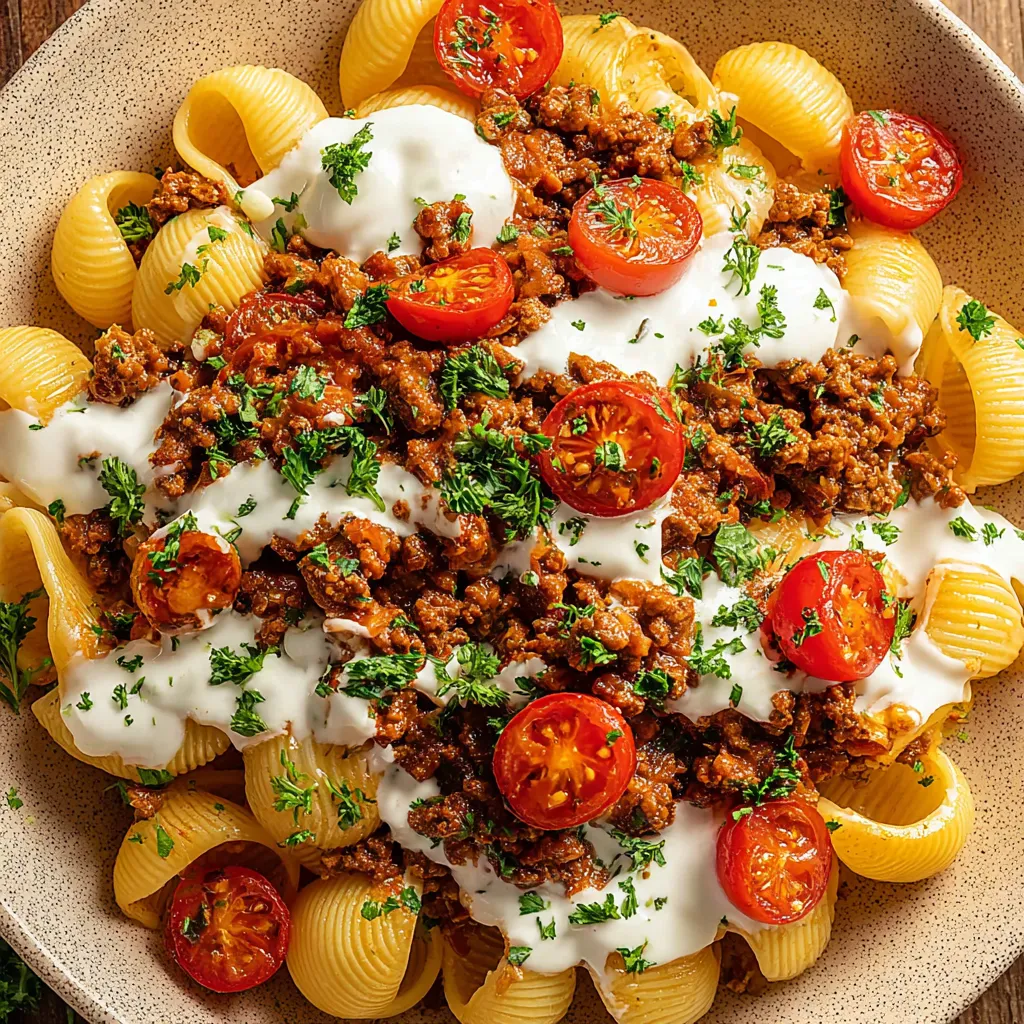 A plate of pasta with tomatoes and cheese.