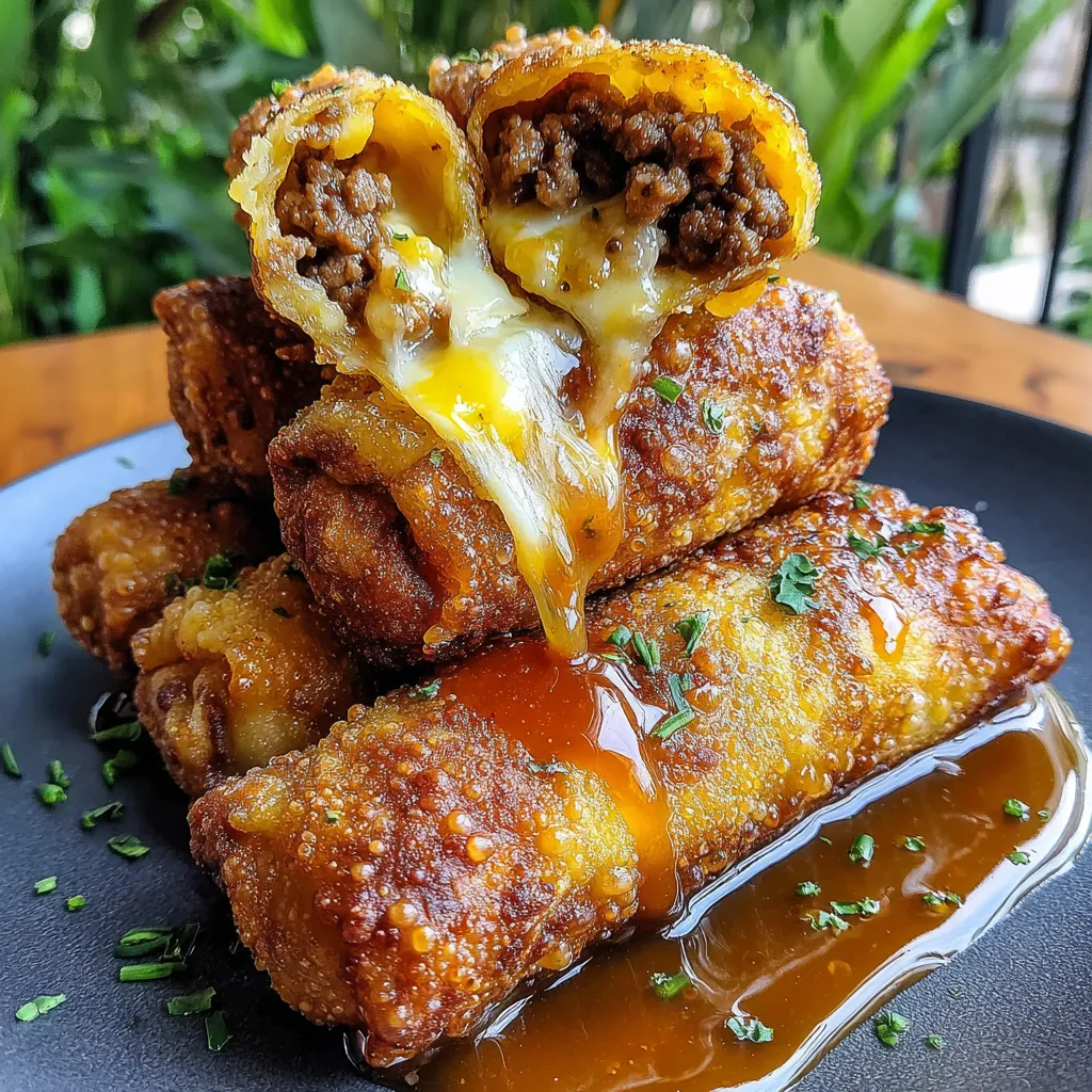 Crispy Texas Twinkies Egg Rolls with Spicy Honey.