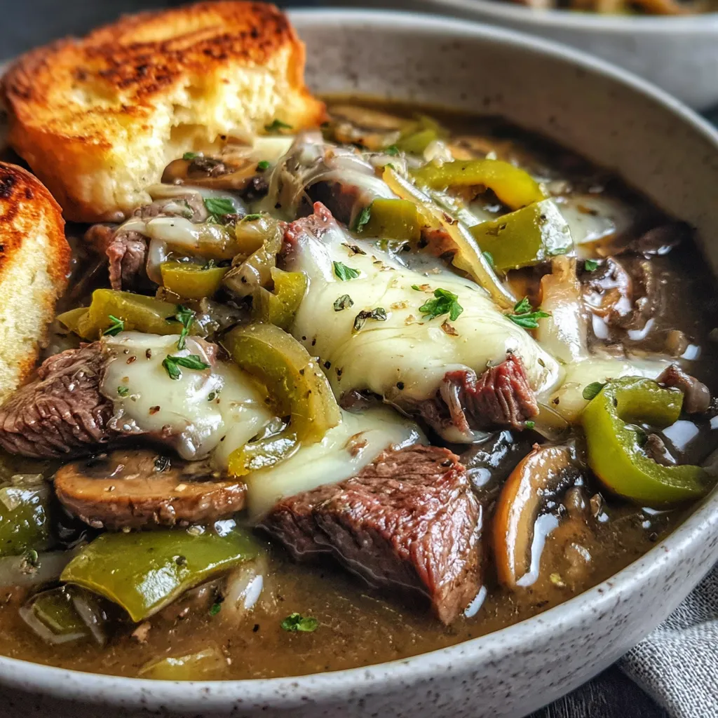 A bowl of stew with meat and vegetables.